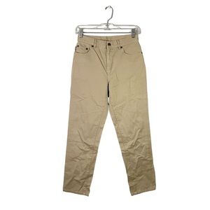 Lauren Jeans Co. Ralph Lauren Khaki Tan High Rise Business Casual Jeans Size 2P